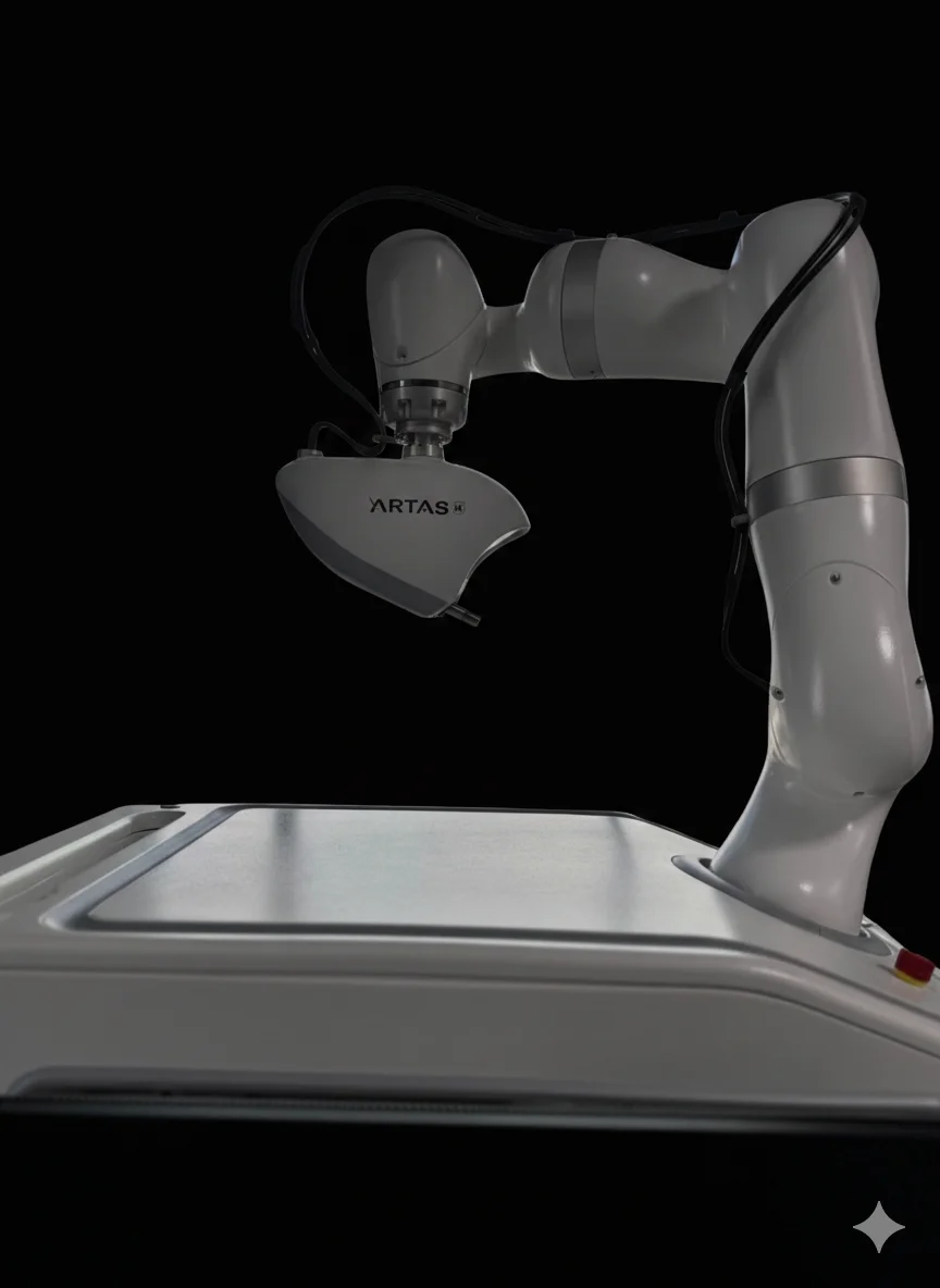 Brazo robotico Artas con fondo negro